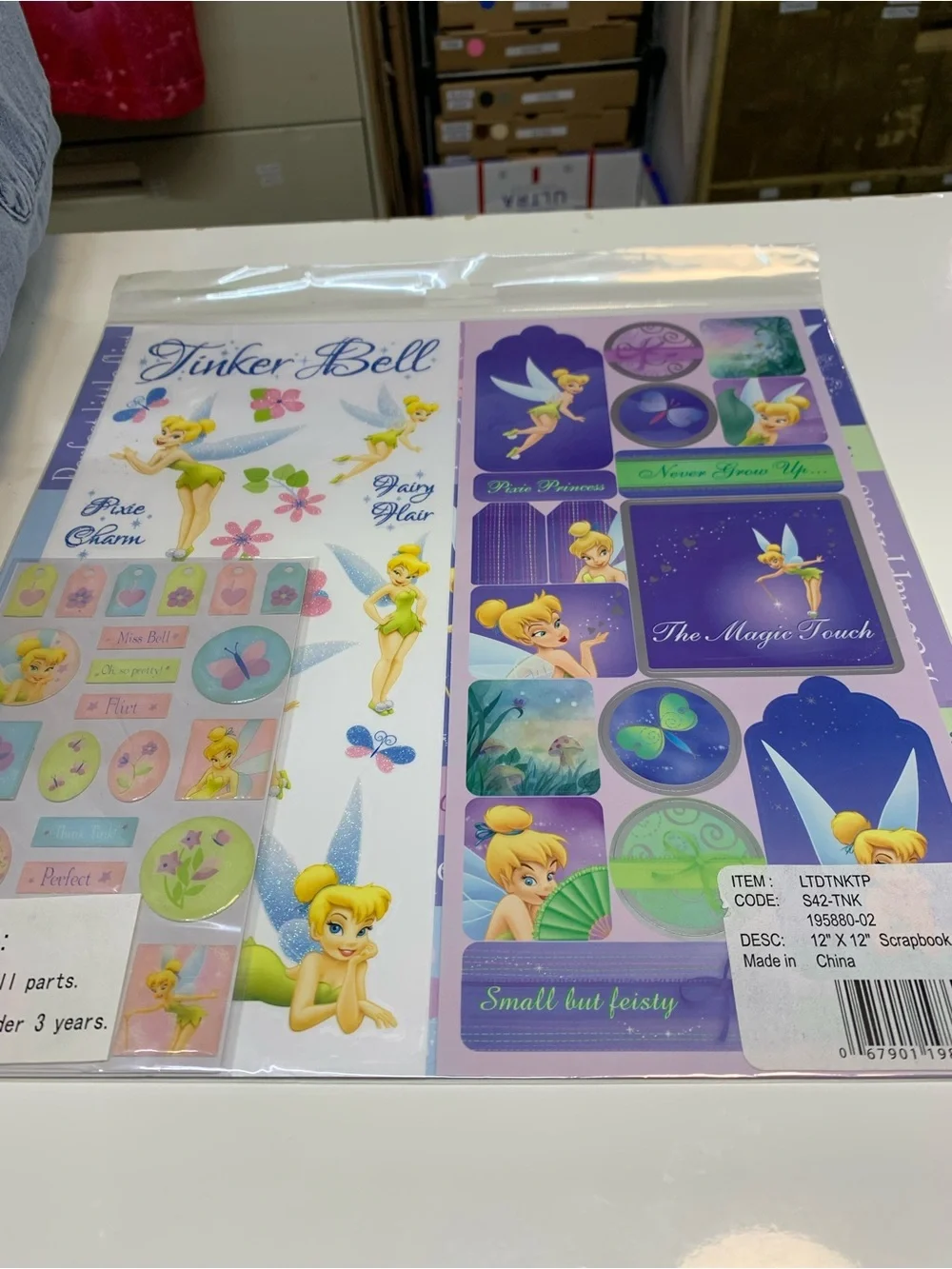DISNEY SCRAPBOOK LOT 18 pc Paper Stickers NIP
